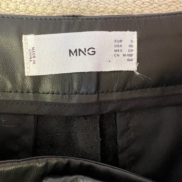 Mango Black Faux-Leather Gaucho Pants - Picture 15 of 16